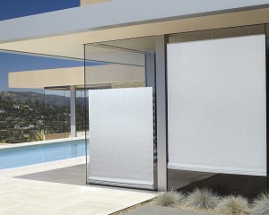 Vignette Tiered Modern Roman Shades outside view-min